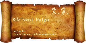 Kövesi Helga névjegykártya